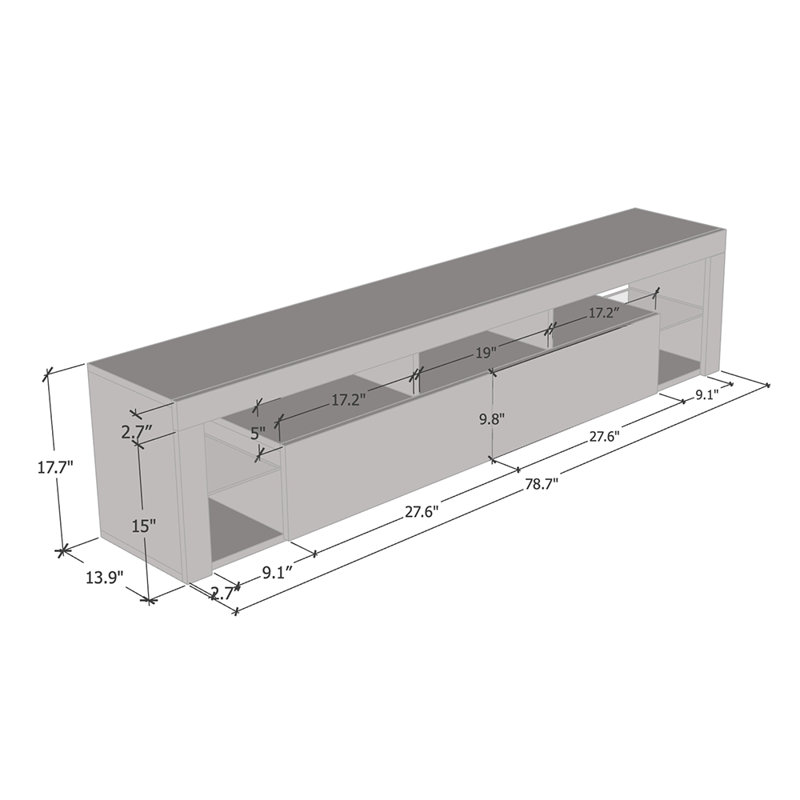 Orren Ellis Floating Milano TV Stand for TVs up to 90" & Reviews Wayfair